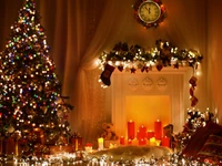 candle christmas, christmas tree, merry christmas, xmas wallpaper