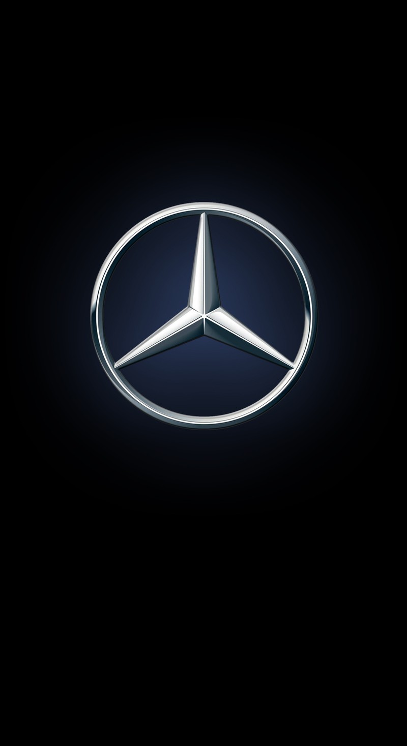 Логотип мерседес на черном фоне (amoled, mercedes, mercedes fullhd, mercedes logo, mercedes benz)