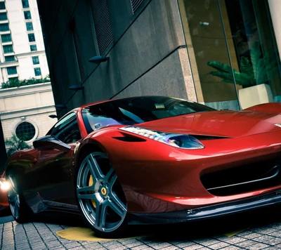 car, ferrari, race, red, speed