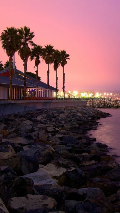 fondo, playa, noche hermosa, naturaleza, noche