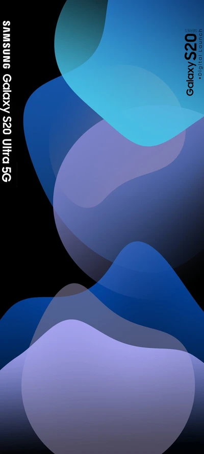 Logo de Samsung Galaxy S20 Ultra 5G con fondo abstracto