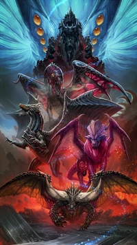 dragon, elder dragons, game, monster hunter, monster hunter world wallpaper