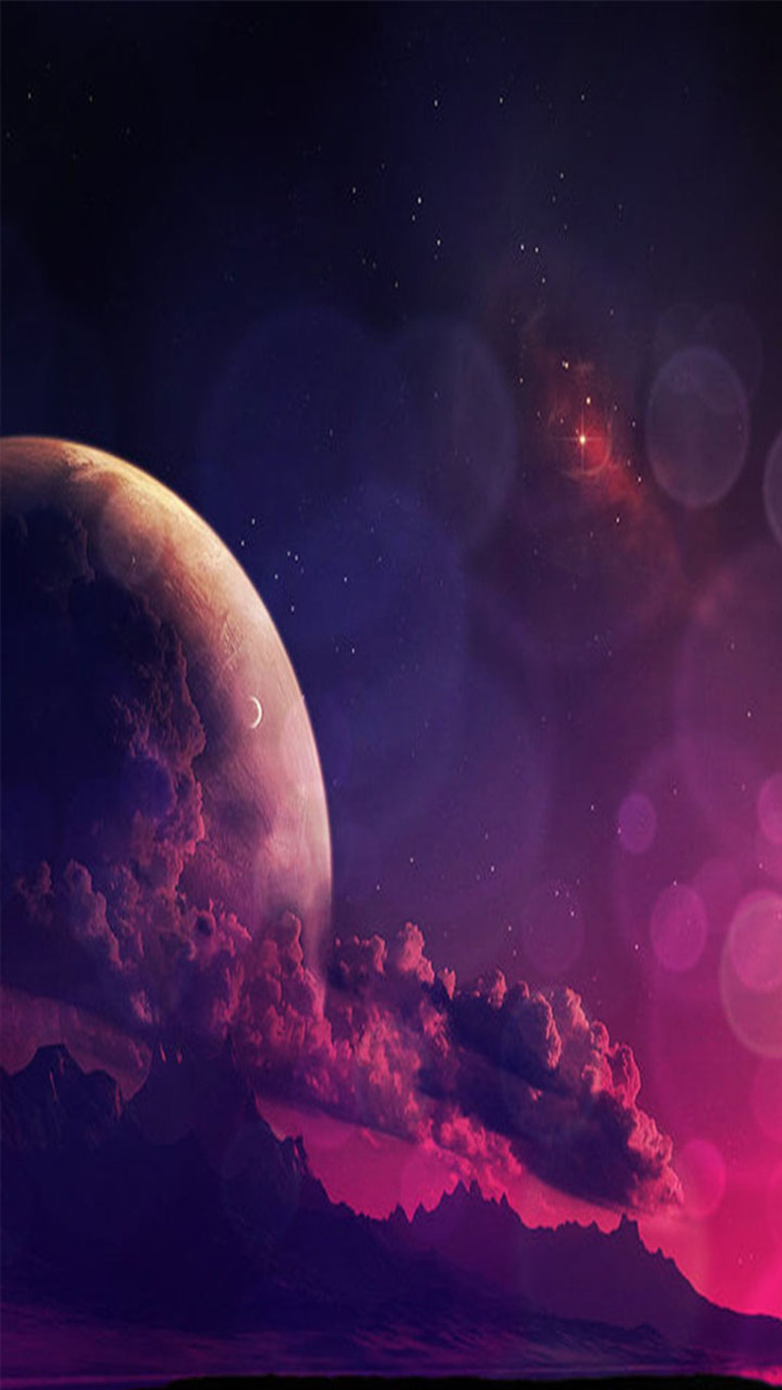 pink, space wallpaper