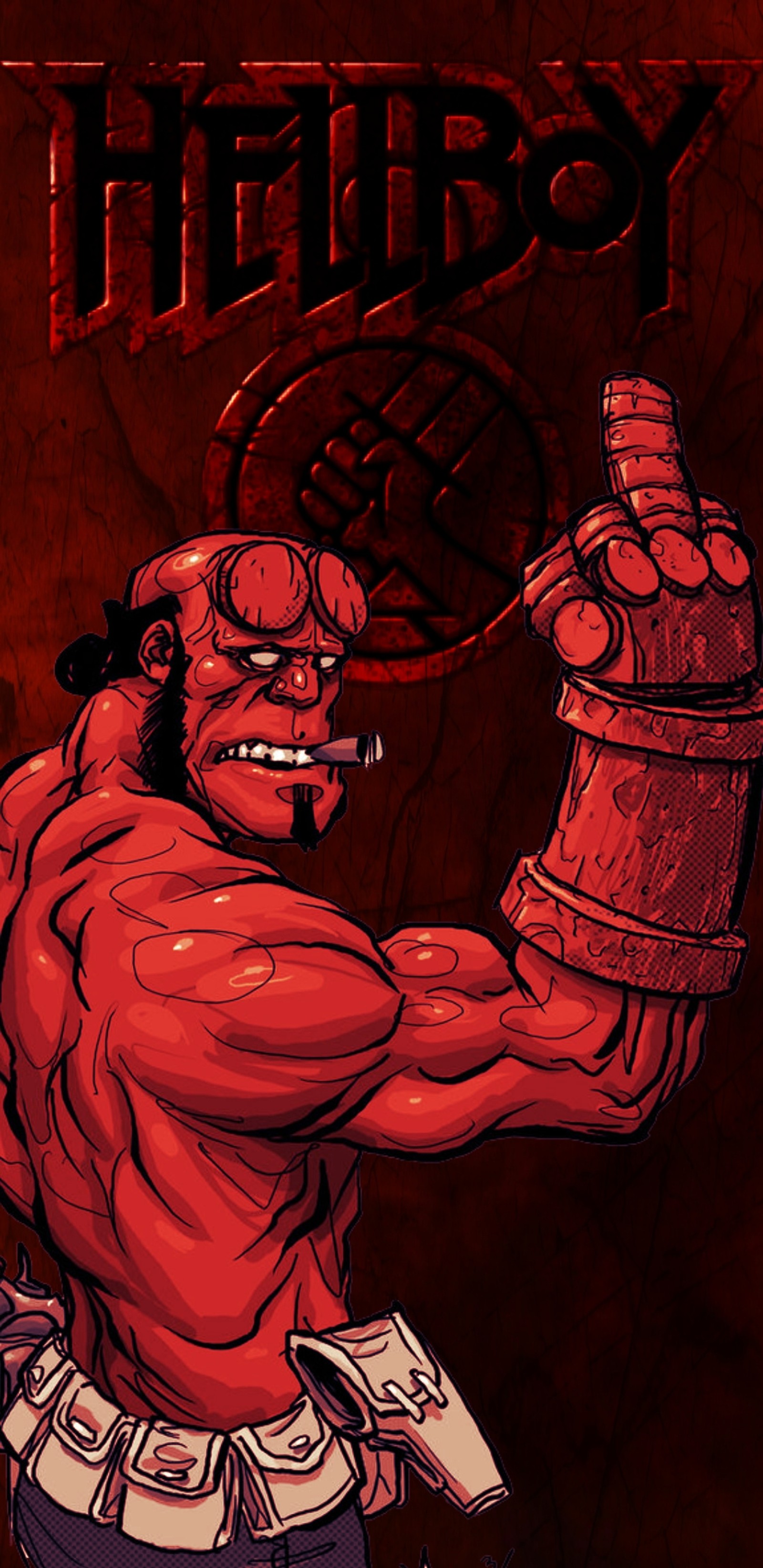 drawing, hellboy Download Wallpaper