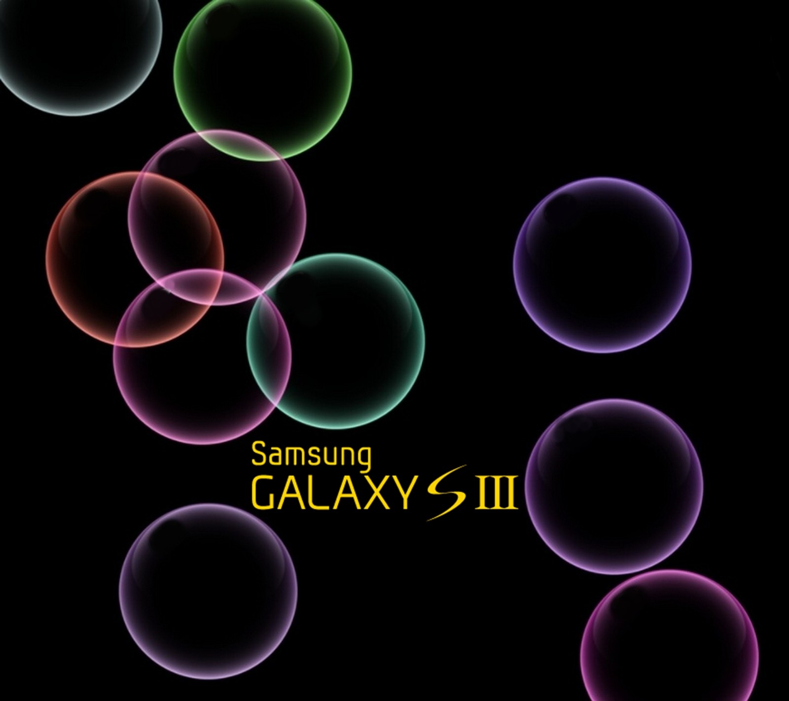 Un gros plan d'un tas de bulles flottant dans l'air (galaxie, logo, s3, samsung)