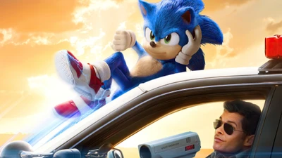 Affiche du film Sonic le Hérisson : Aventure à grande vitesse avec Sonic et l'agent