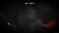 Asus ROG Logo on a Binary Background