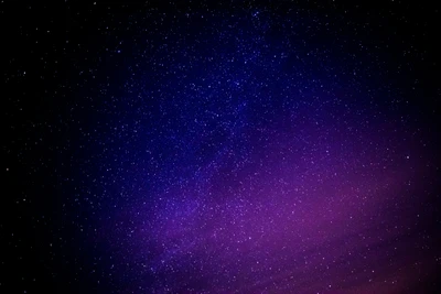 Vibrant Purple Starry Sky at Night