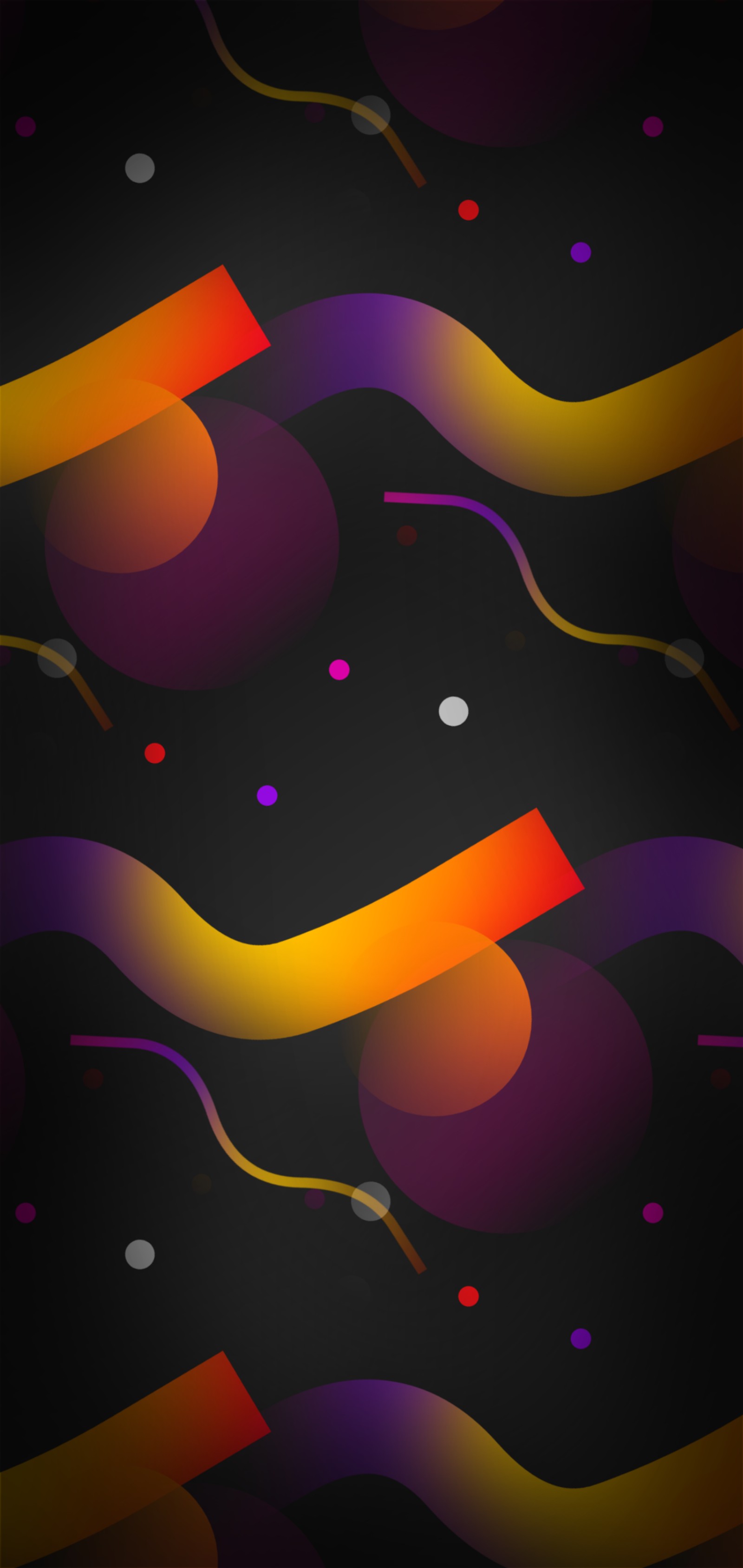 A close up of a colorful abstract design with a black background (light, graphic design, design, purple, orange)