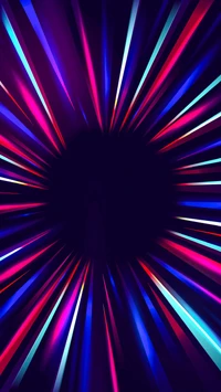 Vibrant Light Burst: A Colorful Display of Purple, Blue, and Red Stripes