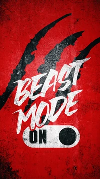 Beast Mode On: Bold Red Graphic Design