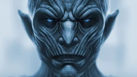 Intense Portrait of a Blue-Eyed Demon from Game of Thrones