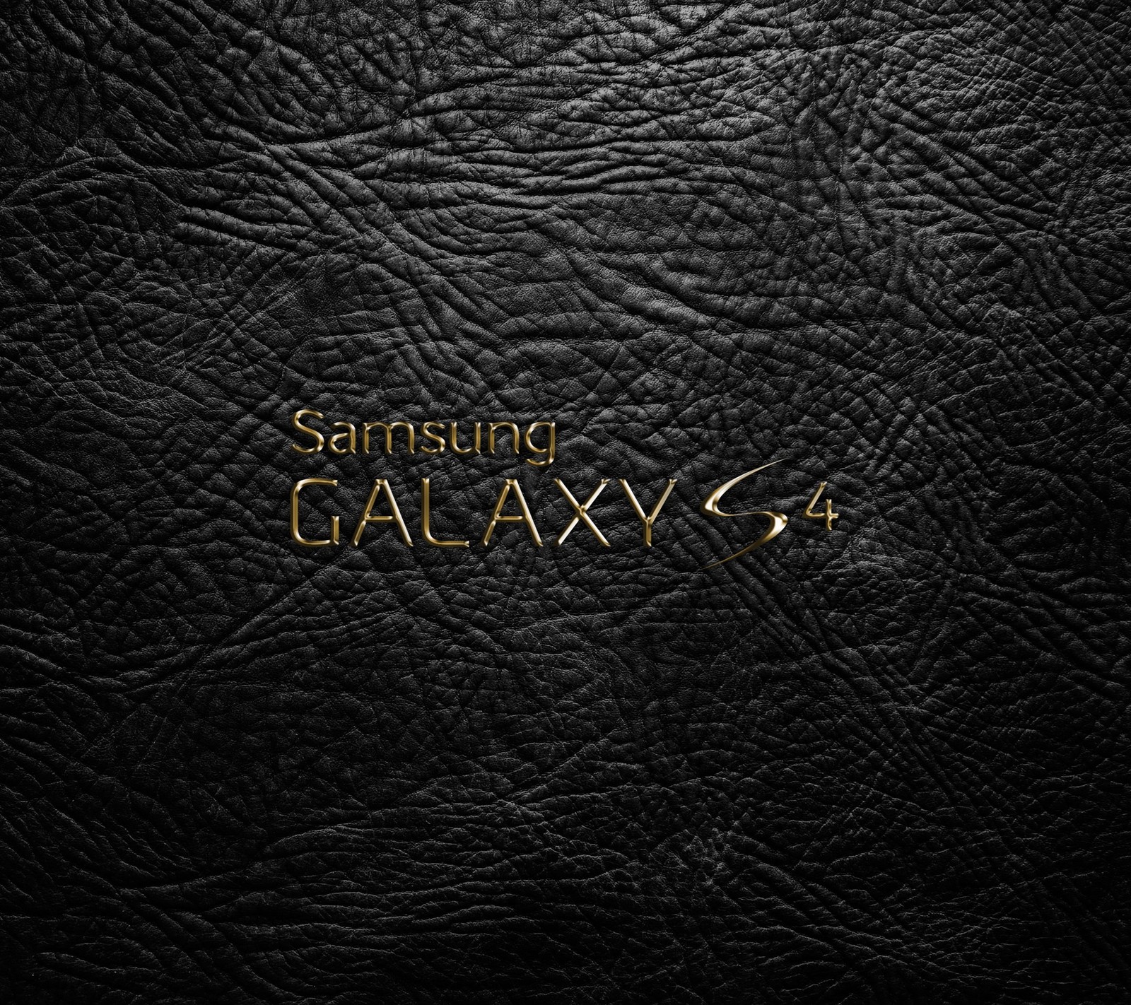 A close up of a black leather surface with the words samsung galaxy s4 (galaxys4, samsung)