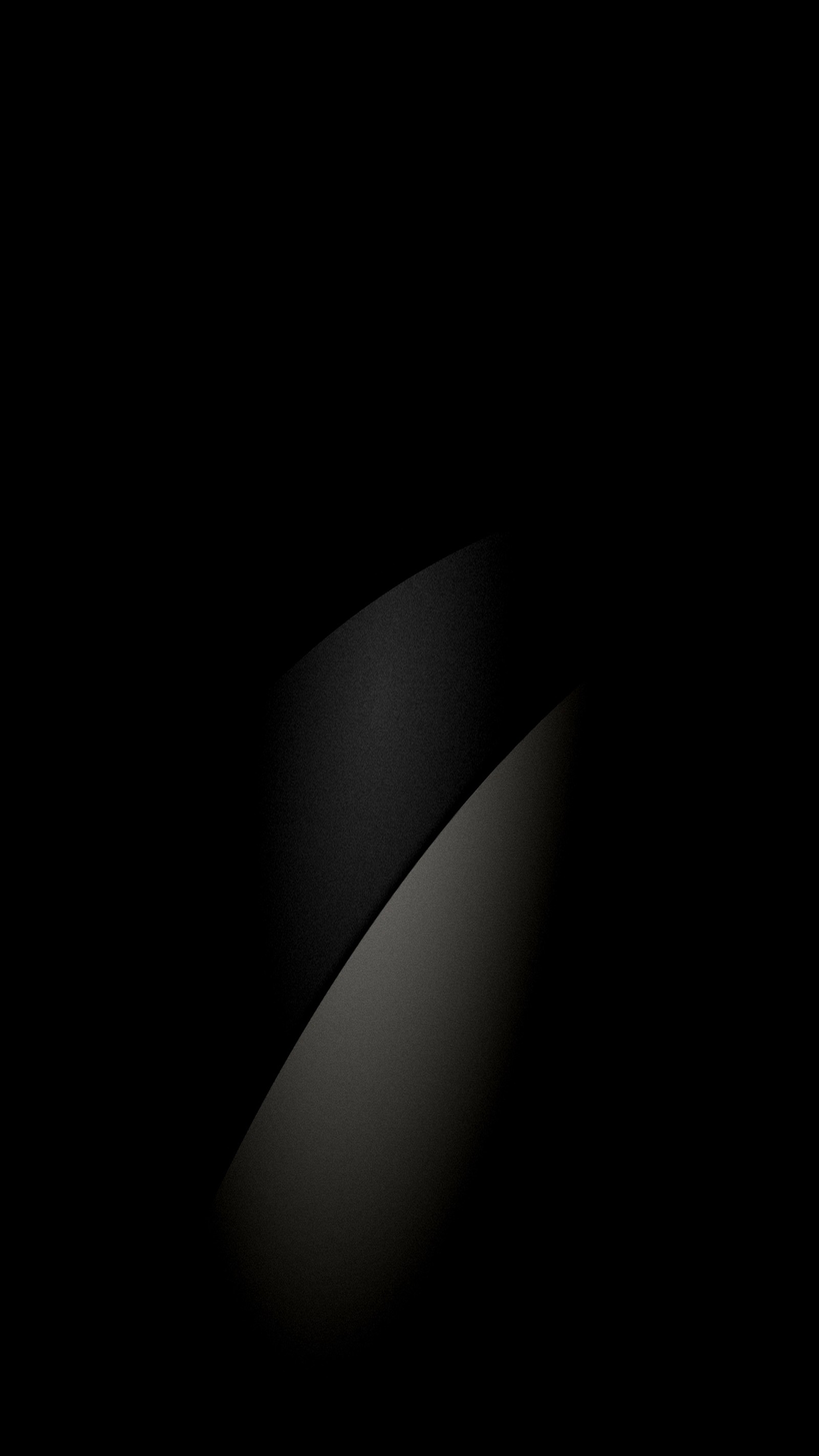 A close up of a black background with a curved light (abstract, amoled, black, dark)