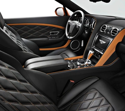 Interior lujoso de Bentley con fibra de carbono, cuero y acentos de madera