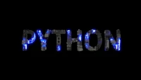 Futuristic Python Typography on Black Background