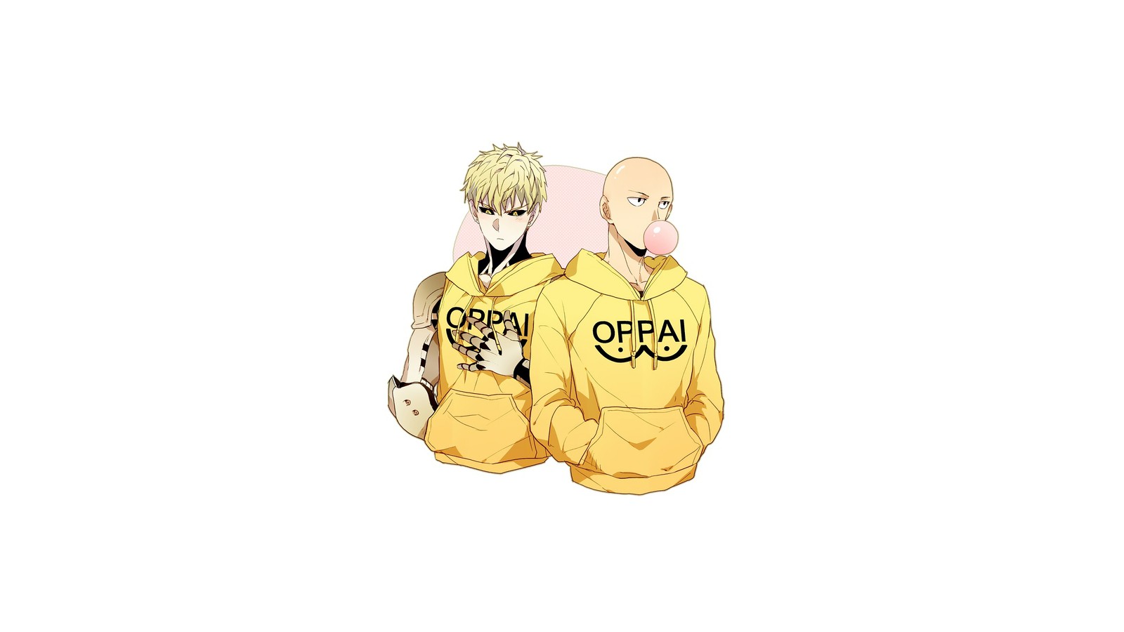 Baixar papel de parede genos, saitama, one punch man, anime