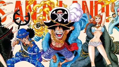 Die Strohhutpiraten: Ruffy, Usopp und Nami in einem kühnen Abenteuer