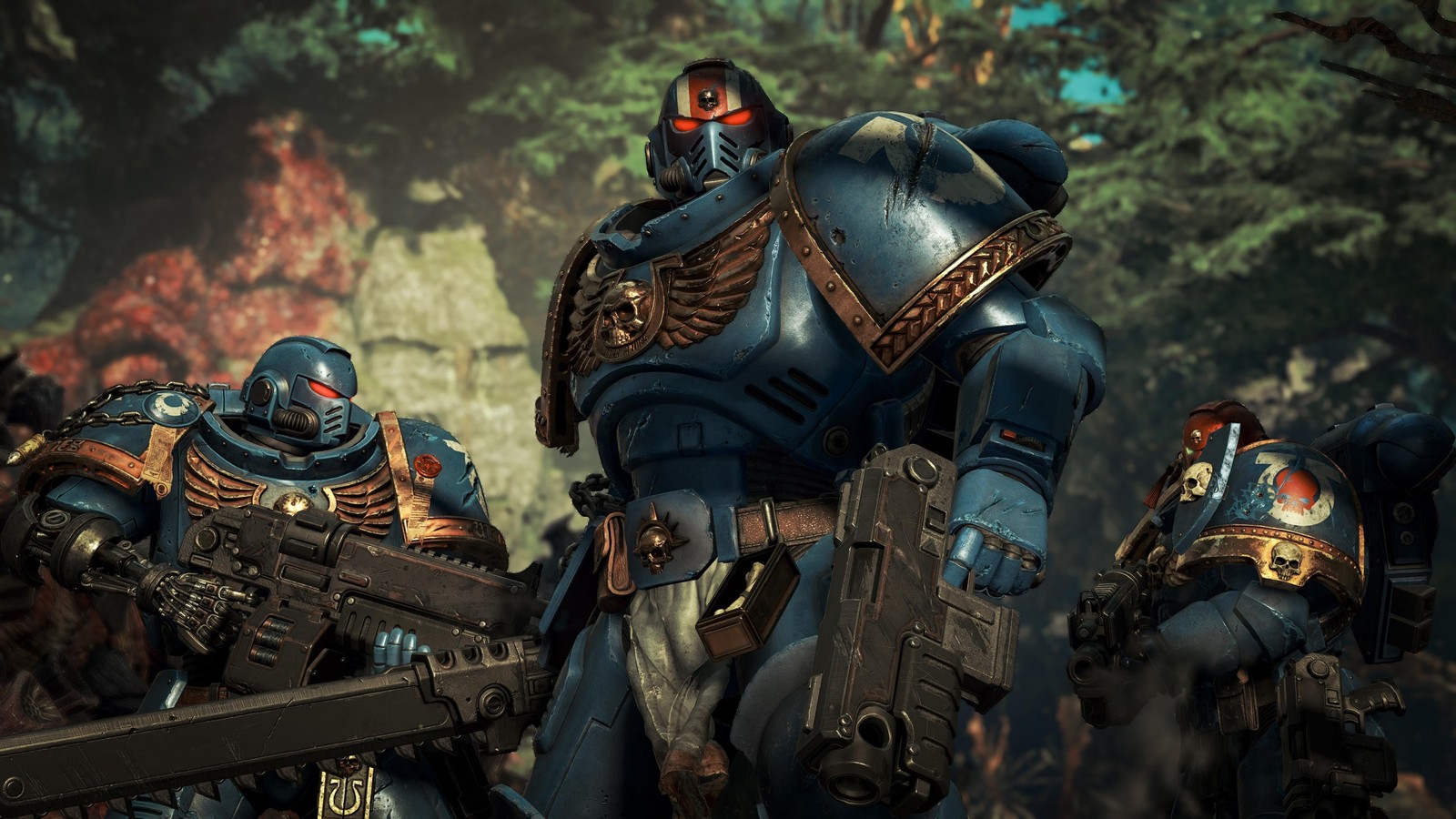 Téléchargez le fond d'écran space marine 2, ultramarines, warhammer 40k space marine 2, jeux, fond décran 4k