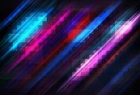 Electric Blue and Magenta Pattern with Dynamic Light Effects