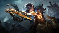 O golpe letal de Gusion: Um encontro feroz em Mobile Legends