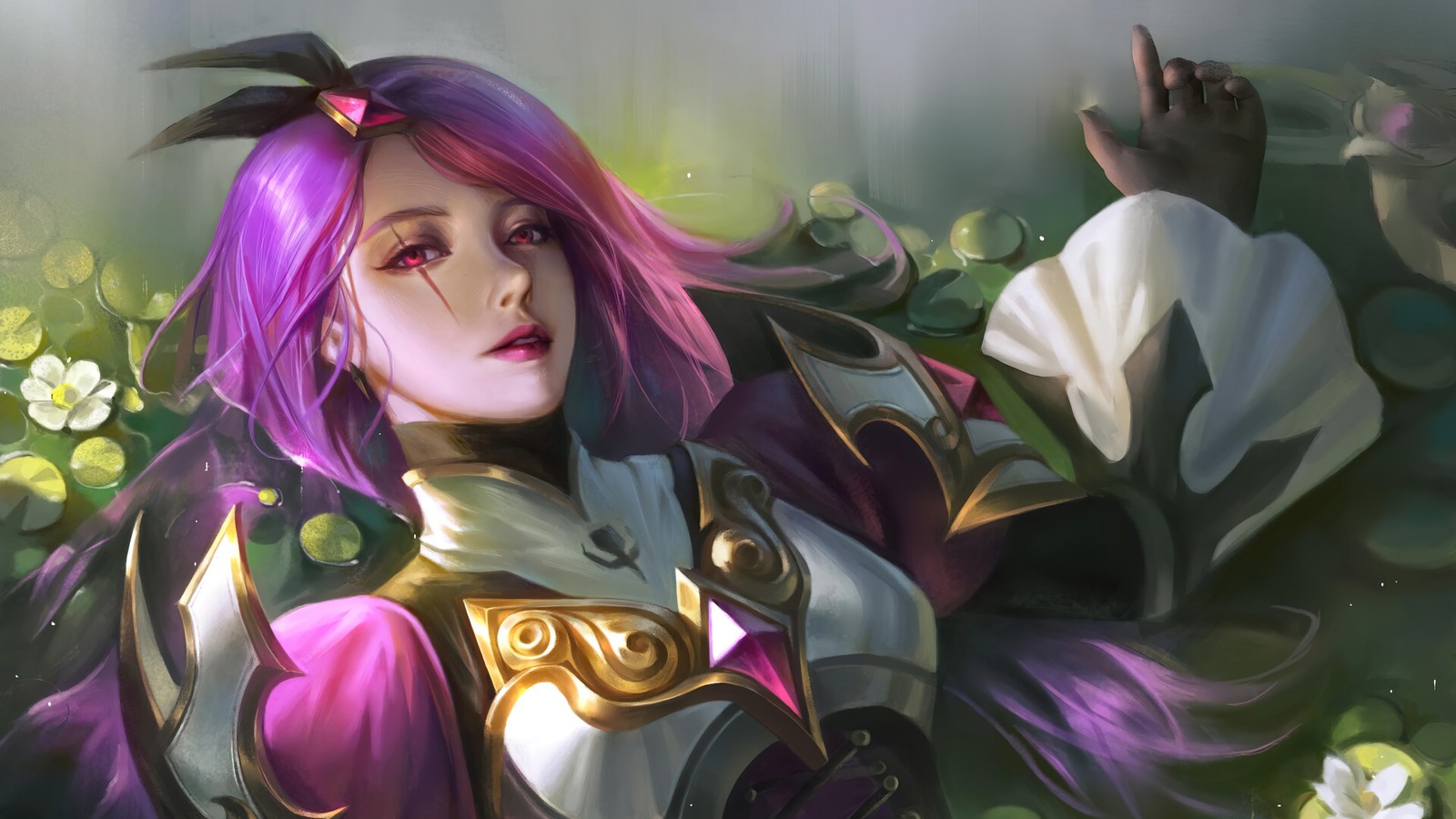 Descargar fondo de pantalla katarina, reina de batalla, lol, league of legends, videojuego