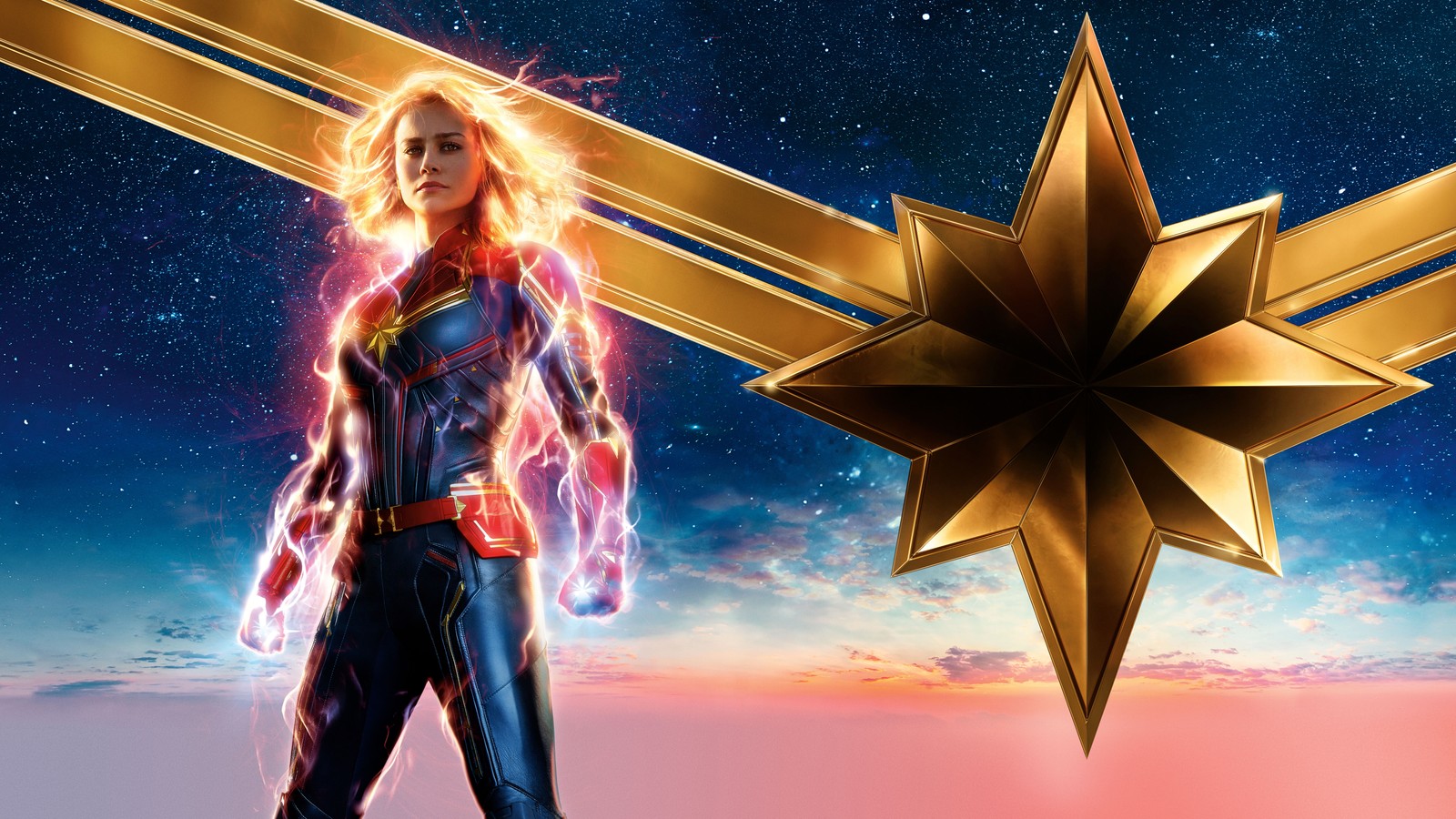 Captain marvel und der goldene stern (captain marvel film, film, brie larson, captain marvel, carol danvers)