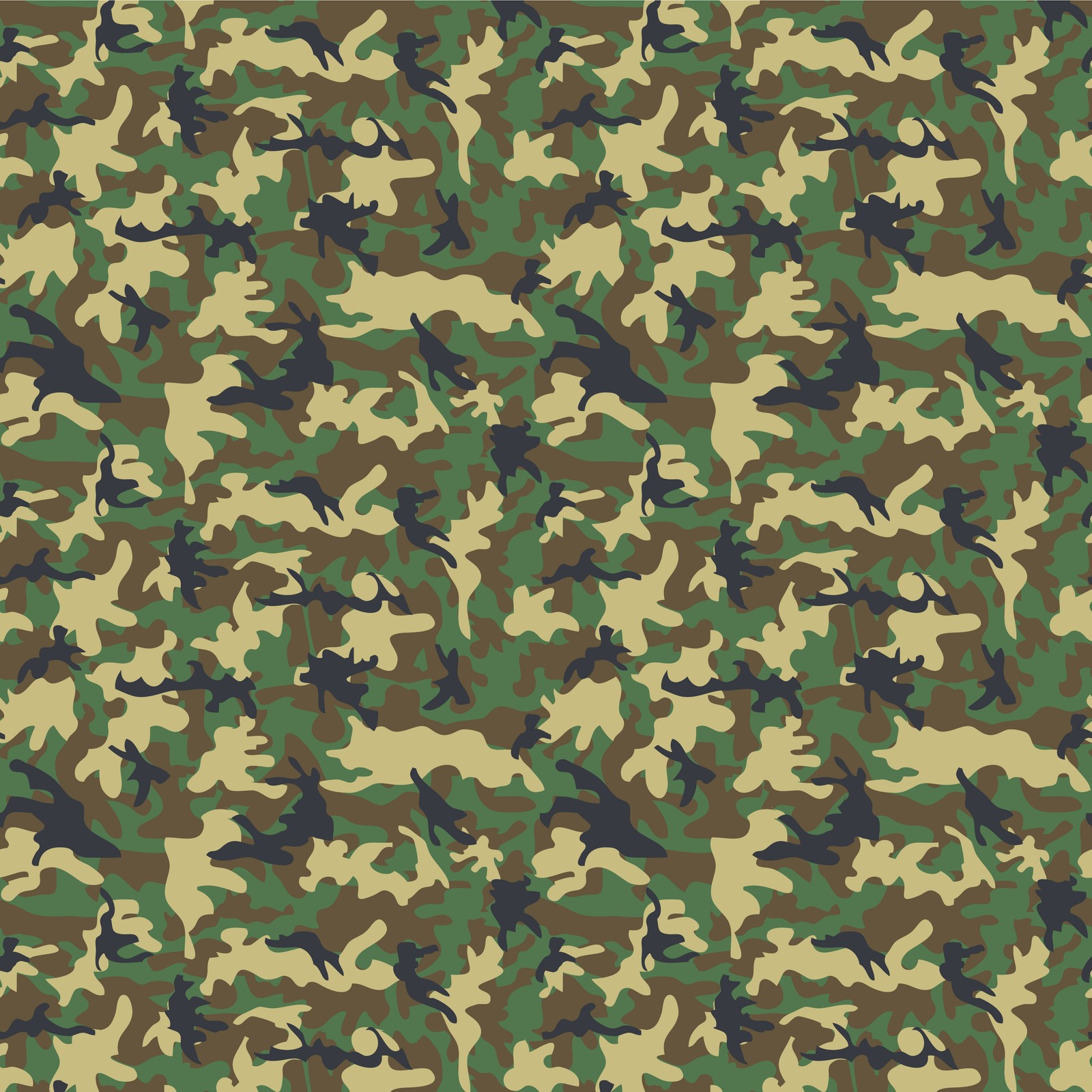 Un motif de camouflage avec beaucoup de couleurs différentes (camouflage, camouflage militaire, motif, vêtements, feuille)