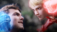 Epic Showdown Between Warrior and Mage in Final Fantasy XIV