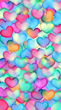 blue, colorful, colors, green, heart wallpaper