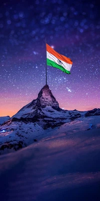 indien, india, indische flagge, liebe, berg