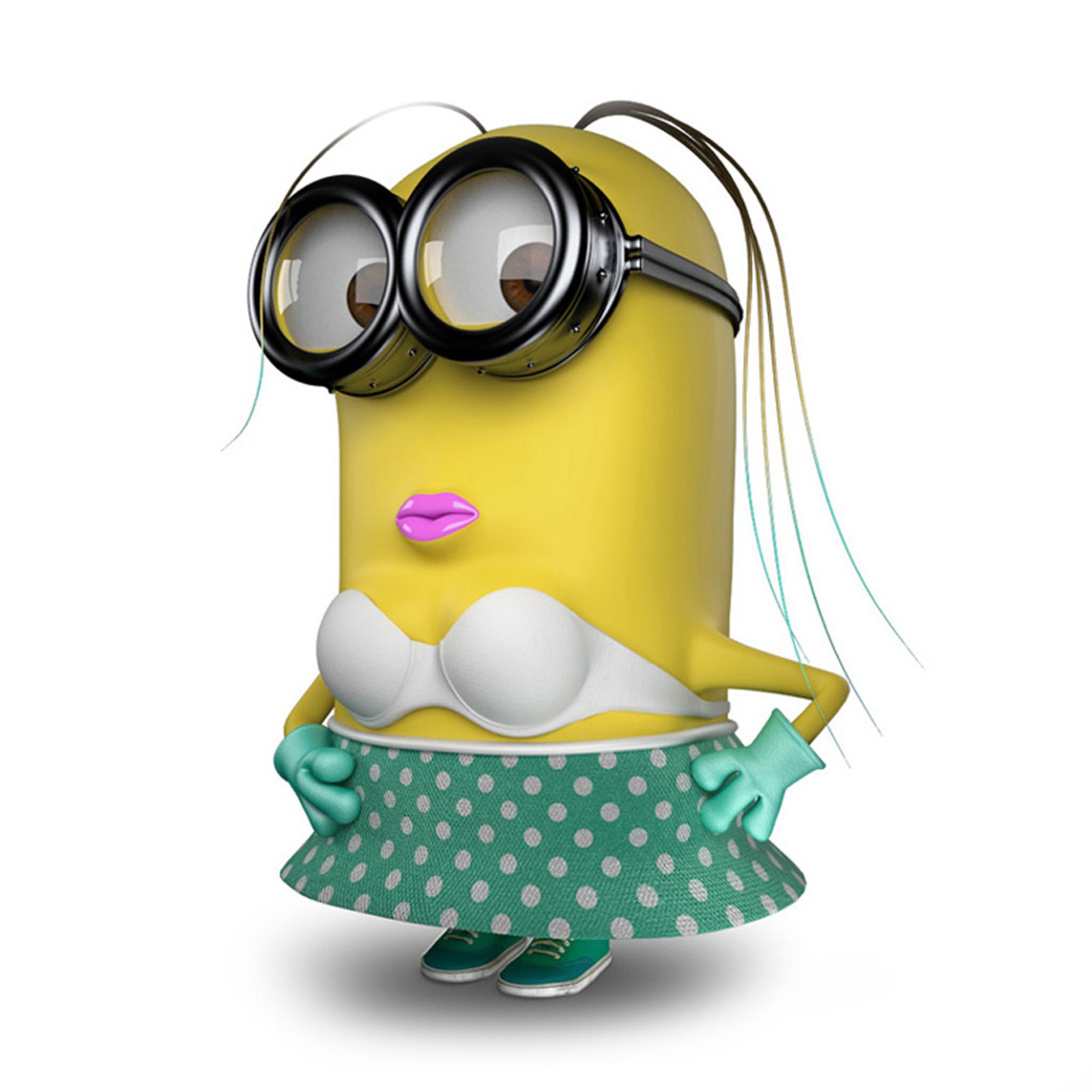 Cartoon-charakter einer frau in einem kleid und mit einer brille (zeichentrick, ich einfach unverbesserlich, despicable me, minions, film)