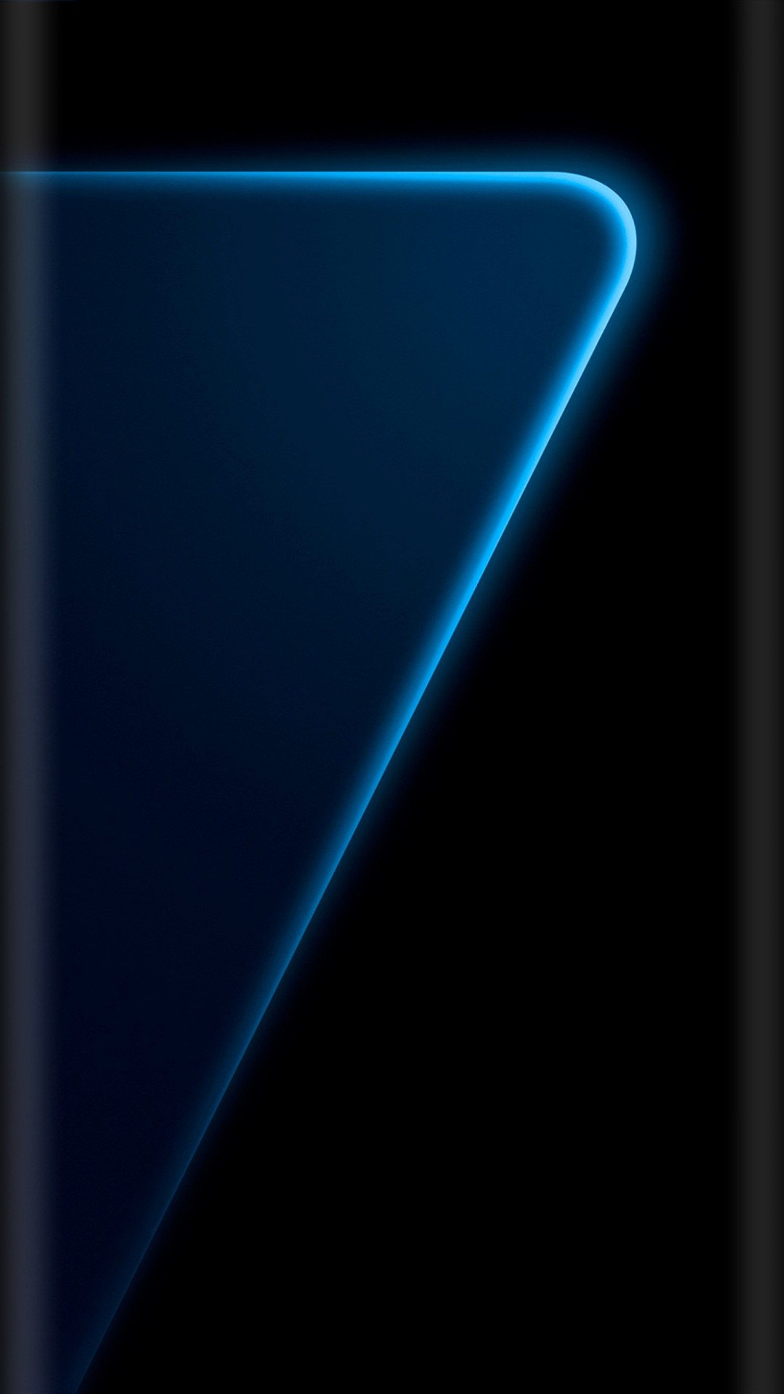 Um close de um celular com uma luz azul (azul, colorido, design, estilo de borda)