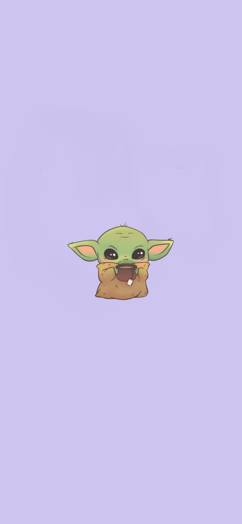 Крупный план младенца йоды, едущего пончик (малыш йода, baby yoda, фиолетовый)