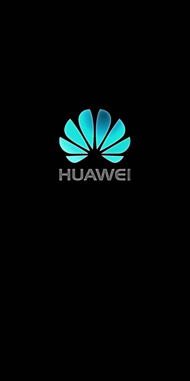 Близкий план черного фона с синим логотипом (huawei)