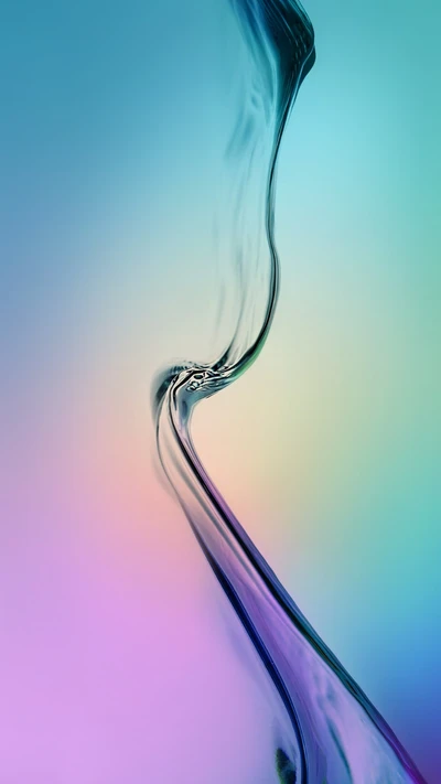 Abstract Fluidity in Iridescent Hues