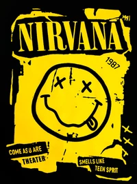 Nirvana 1997: Iconic Smiley Graphic and Album References