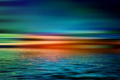 Tranquil Sunset Reflections on a Vibrant Ocean Horizon