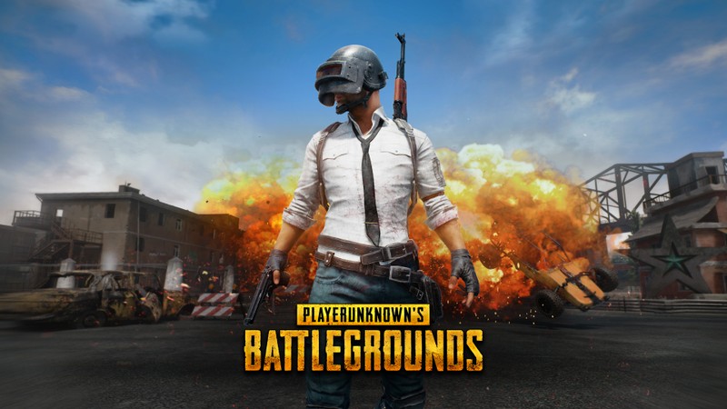 Игрок pub стоит перед огнем и взрывом (playerunknowns battlegrounds, видеоигра)