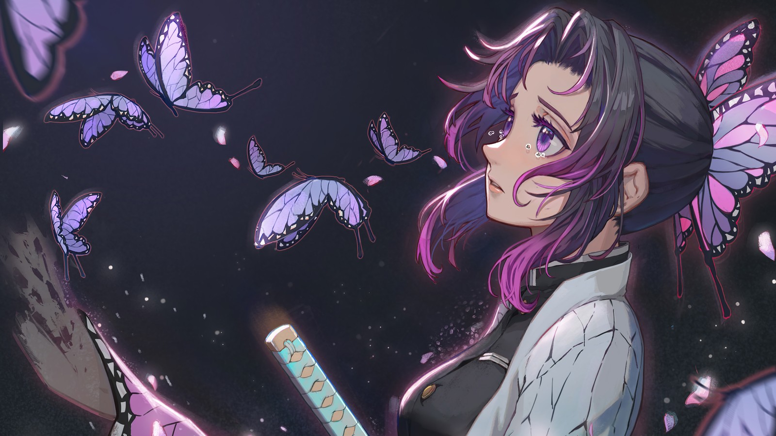 shinobu kocho, insect, hashira, demon slayer kimetsu no yaiba, anime Download Wallpaper