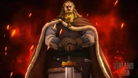 Rei Harald da Vinland Saga: Um Líder Feroz em Chamas