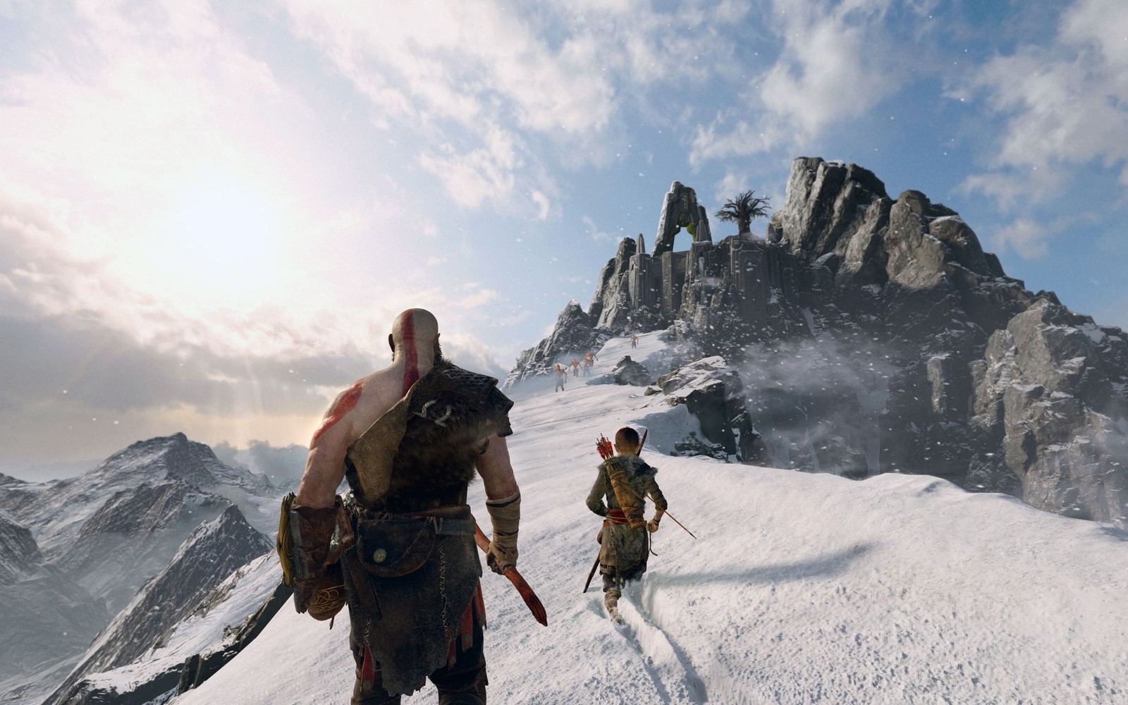 god of war, kratos, mountainous landforms, mountain, mountaineer wallpaper