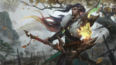 Yasuo: Arte de splash de Dragón de la Verdad en League of Legends