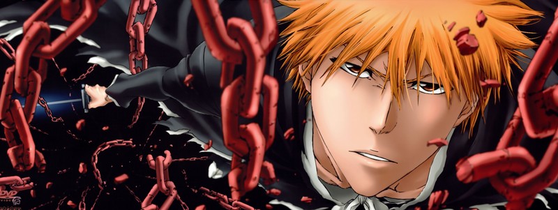 Обои по аниме bleach (ичиго куросаки, панорамный, блич, bleach, аниме)