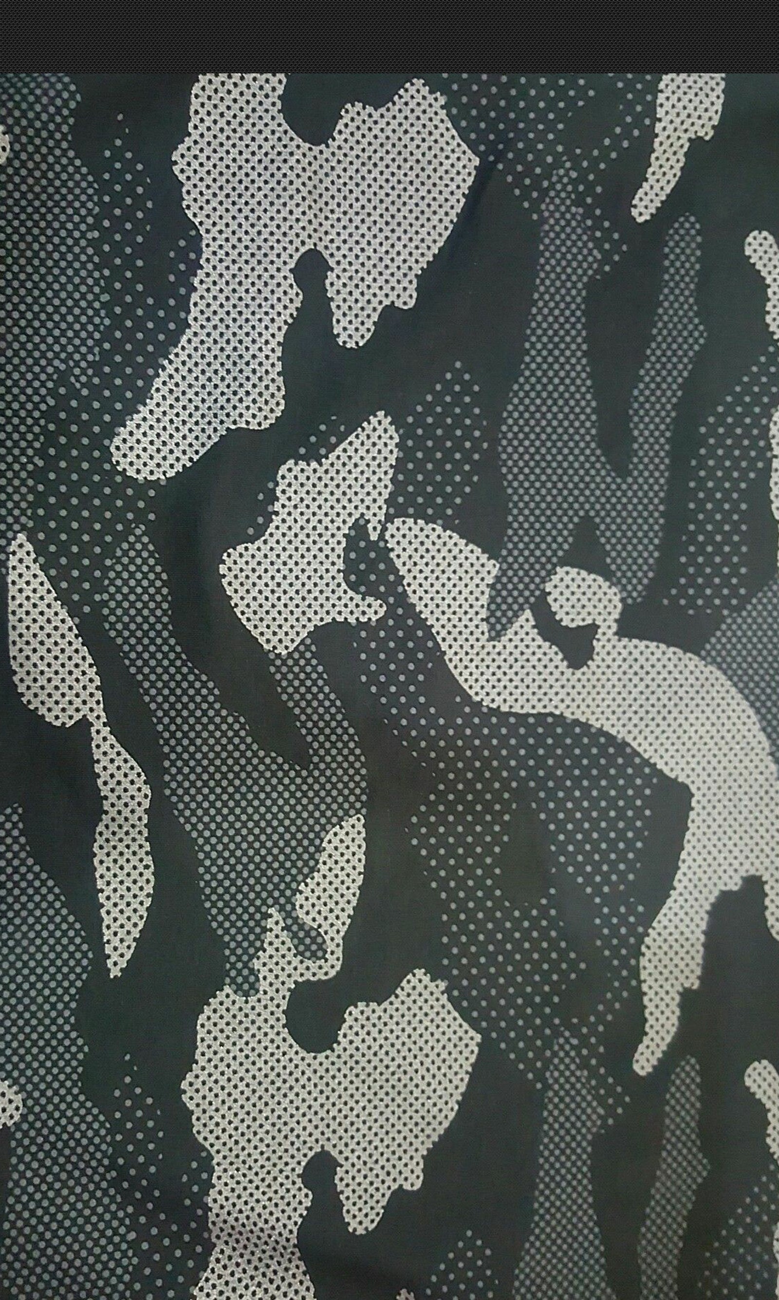 Tissu à imprimé camouflage avec des points blancs sur fond noir (camouflage, génial, nouveau, urbain, papier peint)