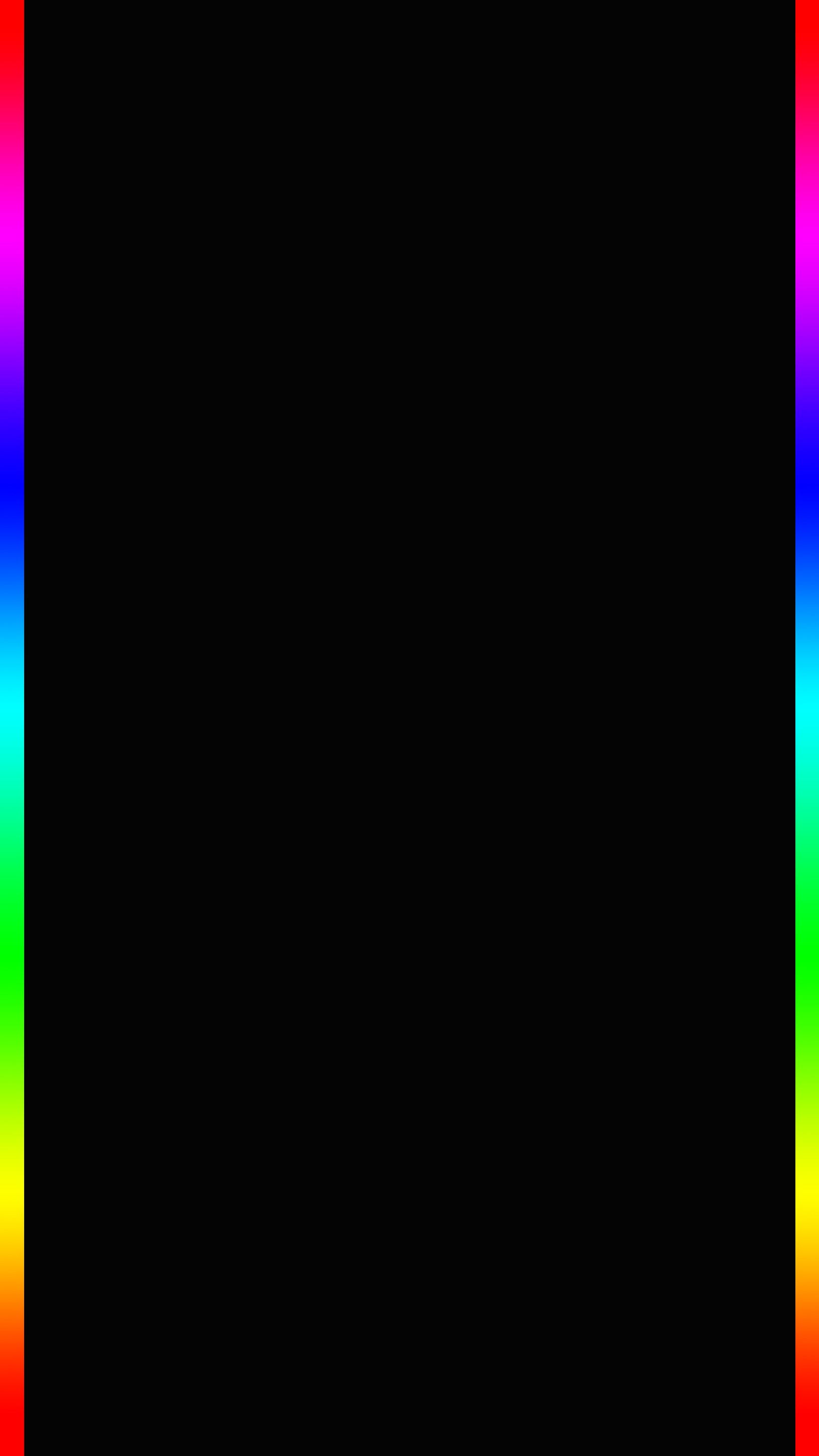 A close up of a rainbow colored frame on a black background (black, edges, rainbow)