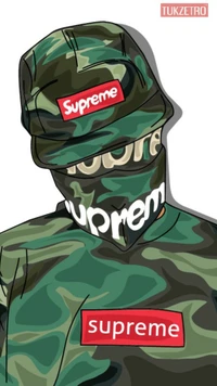 Vêtements camouflés stylisés Supreme par Tukzetro