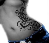 belly, tattoo