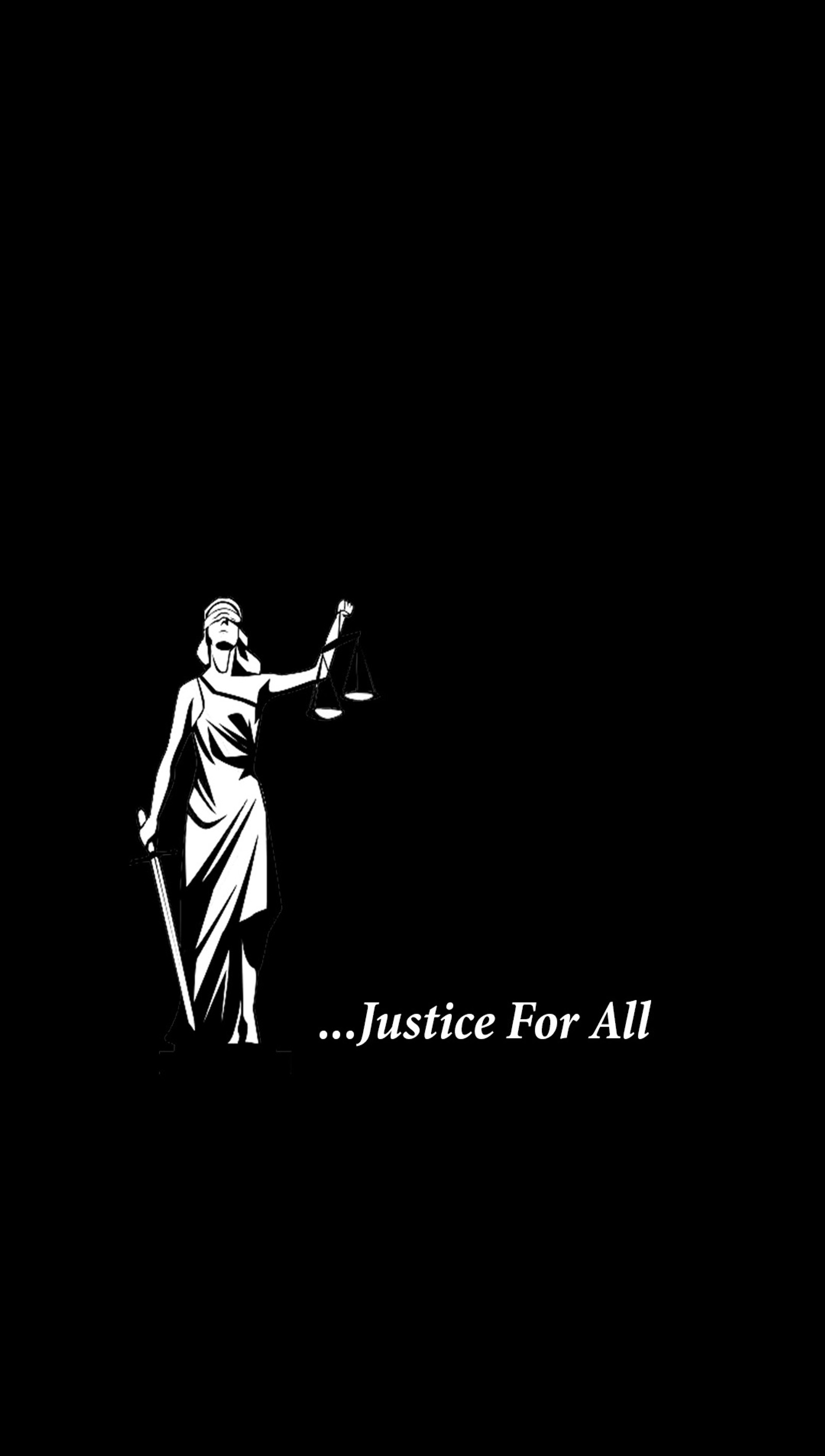 Скачать обои чёрный, black justice, справедливость, justice for all