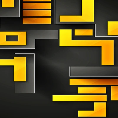 abstract, black, yellow